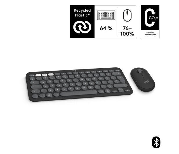LOGITECH Zestaw klawiatura i mysz Pebble Combo for Mac Tonal Graphite 920-012244 Grafitowy - 1172745 - zdjęcie 7